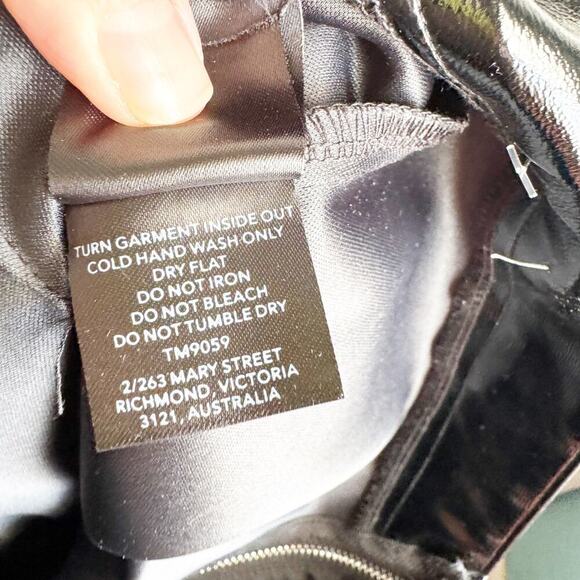 Tiger Mist Black Faux Patent Leather Leggings NWOT Going Out Statement Size XS - Picture 12 of 13